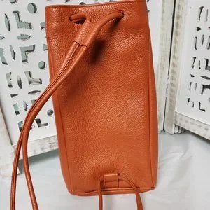 NWT Ottod\'Ame Pebbled Leather Sling Small Backpack Rust Italy Ottod main image 3